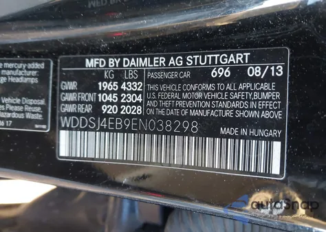 2014 Mercedes-Benz Cla 250 из США, поврежденный, VIN WDDSJ4EB9EN038298